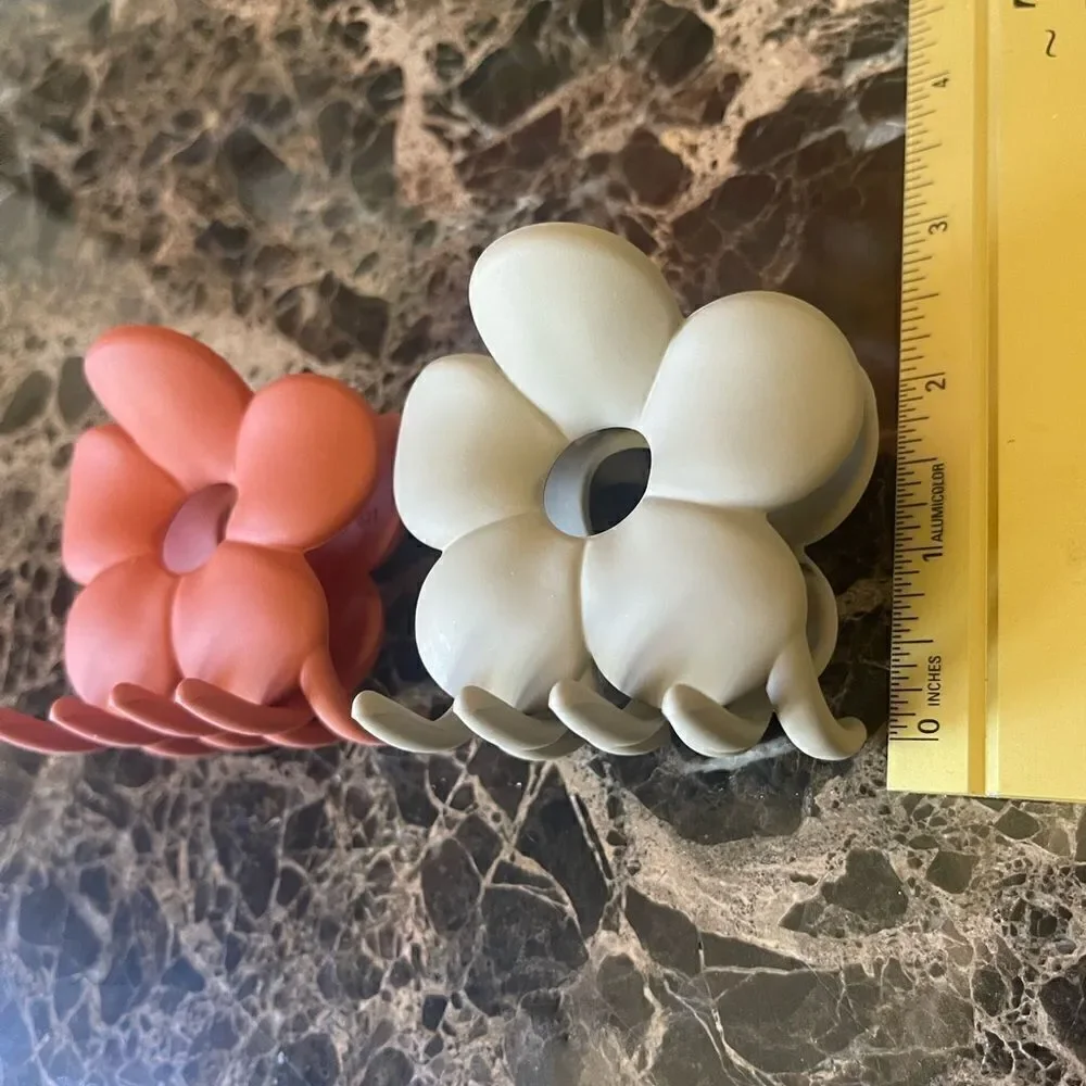 🎃 - ANTHROPOLOGIE Matte Art Flower Hair Clips!